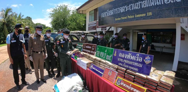 Polisi Thailand Gagalkan Penyelundupan 200 Kilogram Ganja Kering Siap Edar Di Wilayah Perbatasan