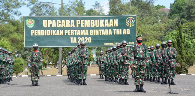 174 Siswa Ikuti Pendidikan Pertama Bintara TNI AD Tahun 2020