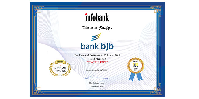 Dua Dekade Berpredikat <i>Excellent</i>, bank bjb Dapat Penghargaan Khusus