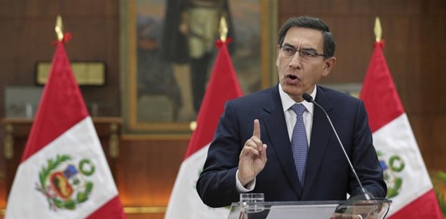 Jelang Sidang Pemakzulan, Presiden Peru Martin Vizcarra: Ini Konspirasi, Tuan-tuan!