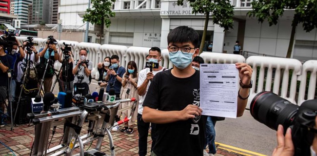 Ditangkap Polisi Hong Kong, Aktivis Joshua Wong Tegaskan Dia Akan Tetap Melawan
