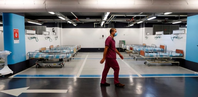 Kasus Virus Corona Melonjak, Rumah Sakit Israel Ubah Parkiran Mobil Jadi Bangsal Rawat Inap
