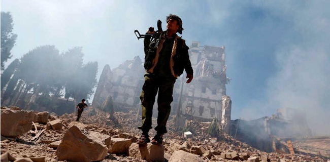 Saudi Kerahkan 11 Serangan Udara Bombardir Kelompok Houthi Di Yaman