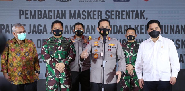 Tekan Covid-19, Wakapolri <i>Launching</i> Operasi Yustisi Dan Bagikan 34 Juta Masker Ke Penjuru Nusantara