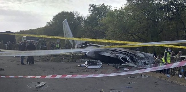 Hari Berkabung Ukraina, Pesawat An-26 Yang Membawa Puluhan Kadet Jatuh Dan Terbakar