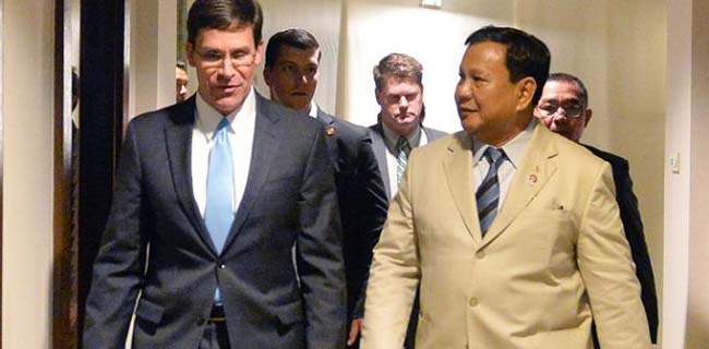 Mulai Dari Keamanan Kawasan Hingga Isu HAM Jadi Bahasan Pertemuan Prabowo Dan Menhan Esper Di Pentagon