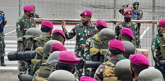 Diminta Selalu Patuhi Protokol Kesehatan, 2 Batalyon Marinir Asal Lampung Berangkat Ke Jakarta