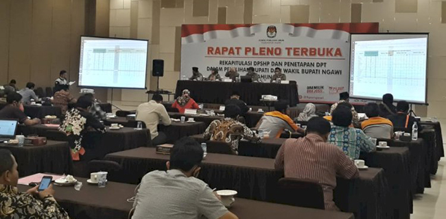 KPU Ngawi Tetapkan 686.775 Pemilih Pilkada 2020
