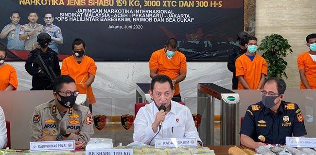 Bareskrim Limpahkan Tersangka Kasus Penyelundupan 119 Kilogram Sabu Jaringan Malaysia