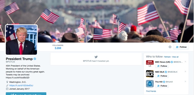 Twitter Akan Serahkan Akun @POTUS Kepada Presiden Terpilih Joe Biden Tepat Di Hari Pelantikan