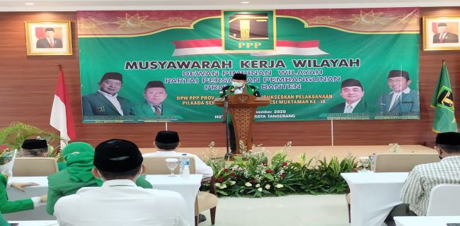 Buka Muskerwi Banten, Suharso Minta Kader PPP Solid Sambut Muktamar IX