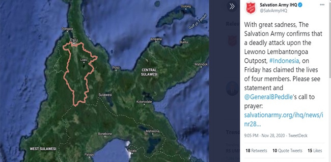 Media Asing Soroti Pembantaian Di Sulawesi Tengah: Indonesia Telah Lama Bergumul Dengan Serangan Teror