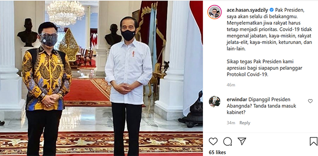 Ace Hasan Menghadap Presiden Jokowi, Tanda Masuk Kabinet?