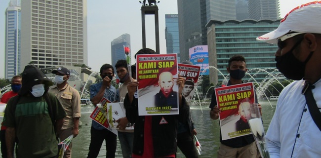 Gelar Aksi Di HI, Mahasiswa Minta Pahlawan Papua Dikenang Dan Otsus Dilanjutkan