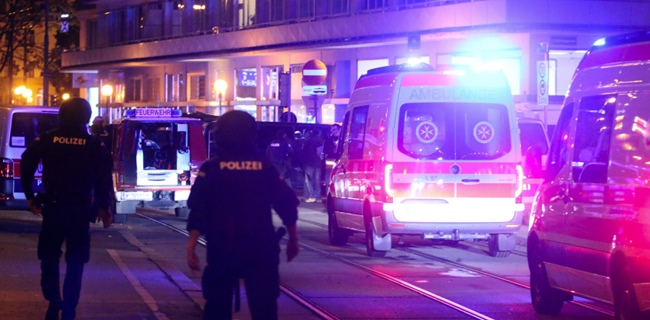 Serangan Teroris di Wina Austria, Dua Tewas Dan Sedikitnya 15 Orang Luka-luka