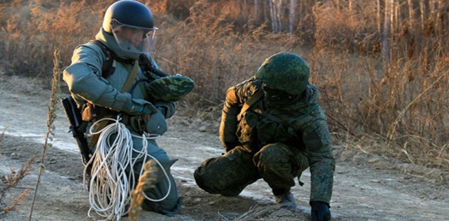 Pasukan Khusus Penyapu Ranjau Rusia Diterbangkan Ke Nagorno-Karabakh