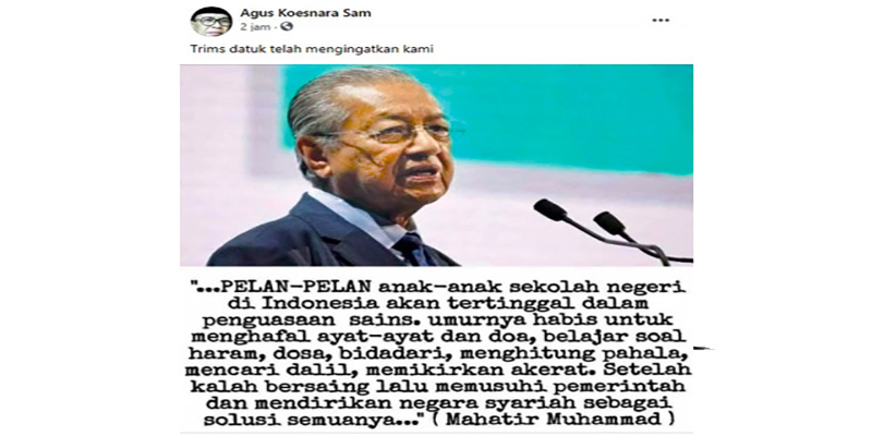 Kedubes Malaysia Akan Lapor Ke Bareskrim Soal Hoax Mahatir Kritik Pendidikan Indonesia