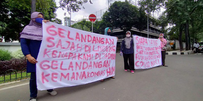 Emak-emak Korban Penggusuran Tol JORR II Buka Posko Kemanusiaan Di Kantor Walikota Tangerang