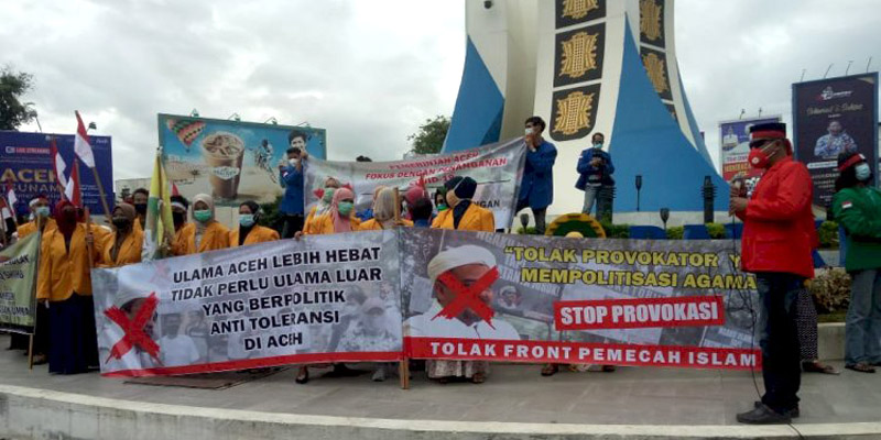 Bubarkan Pendemo Tolak HRS, BEM UIN Arraniry Aceh: Mereka Massa Bayaran