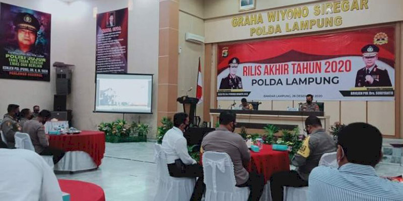 Catatan Polda Lampung 2020: Lakalantas Dan Pelanggaran Alami Penurunan