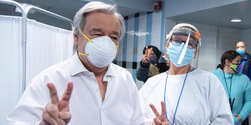 Sekjen PBB Antonio Guterres Telah Disuntik Vaksin Virus Corona: Saya Beruntung!