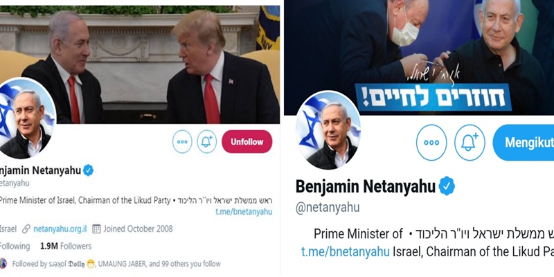 Netanyahu Hapus Foto Trump Dari Banner Akun Twitternya, Tanda Putus Hubungan?