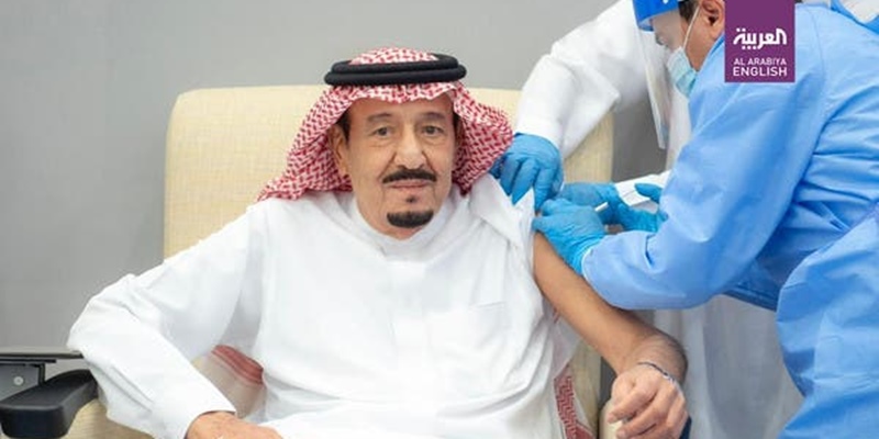 Raja Salman Sudah Terima Suntikan Pertama Vaksin Covid-19