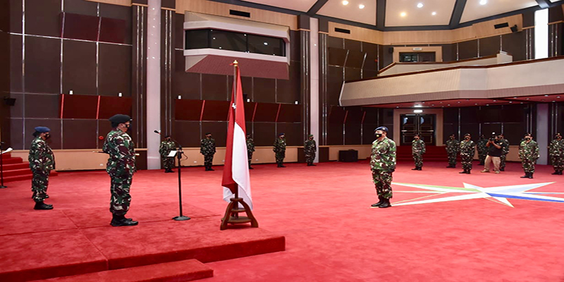 Panglima TNI Terima Laporan Kenaikan Pangkat 22 Pati