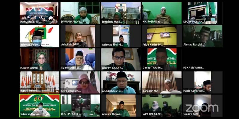 Peringati Harlah 48 PPP, Seluruh Kader Kirim Doakan Ulama Dan Indonesia Bebas Dari Covid-19 '