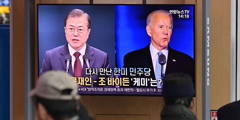 Moon Jae-in Minta Joe Biden Lanjutkan Pencapaian Dialog Denuklirisasi Korea Utara Era Trump