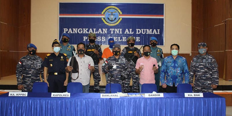 TNI AL Lanal Dumai Tangkap Penumpang Speed Tambang Bawa Narkoba Jenis Sabu