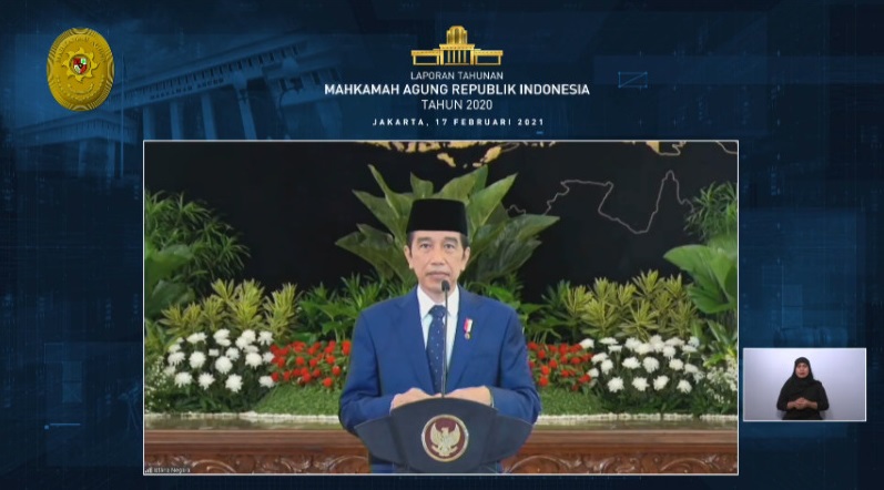 Salut Dengan Kinerja MA Tahun 2020, Jokowi: Penerapan Teknologi Informasinya Terbukti