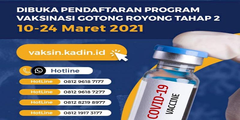 Pendaftaran Vaksinasi Gotong Royong Tahap II Dibuka Mulai Tanggal 10 Sampai 24 Maret