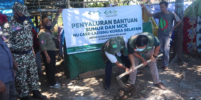 NU Care-Lazisnu Korea Selatan Bangun Sumur Untuk Pengungsi Gempa Sulawesi Barat