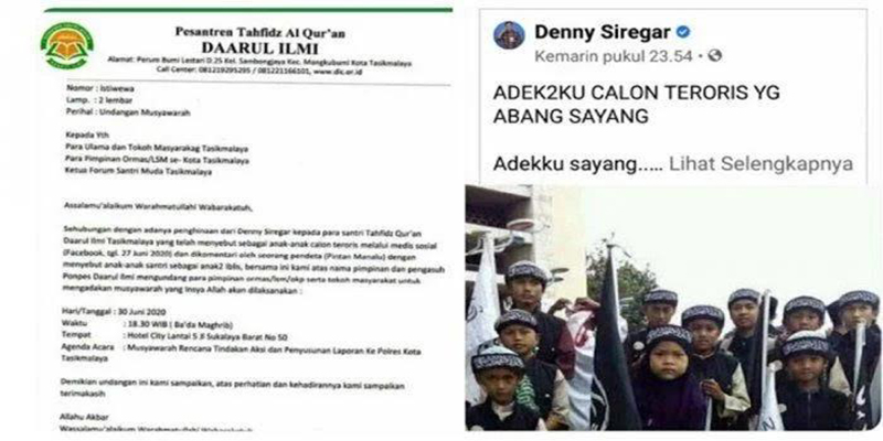 Kasus Denny Siregar "Adekku Calon Teroris" Belum Jelas, Bareskrim-Polda Jabar Saling Lempar