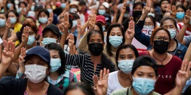 Pengunjuk Rasa Anti-Kudeta Myanmar Terus Suarakan Protes, Tak Gentar Meski Harus Berdarah