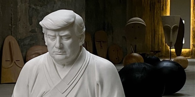 Patung Budha Donald Trump, Upaya Pengusaha Tiongkok Perlihatkan Sosok Mantan Presiden AS Dalam Pose Yang Damai