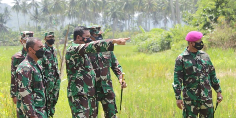 Wakil KSAL Tinjau Lokasi Ketahanan Pangan TNI AL Di Lampung