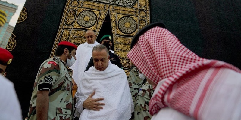 Usai Bertemu Putra Mahkota MBS Di Riyadh, PM Irak Mustafa Al-Kadhimi Laksanakan Ibadah Umrah