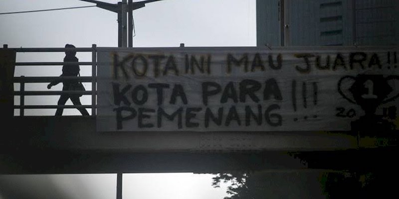 Jelang Final Piala Menpora, 'Kota Ini Mau Juara' Kembali Bertebaran Di Jakarta