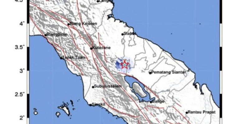 Gempa Magnitudo 3,4 Guncang Kabupaten Karo, Belum Ada Potensi Gempa Susulan