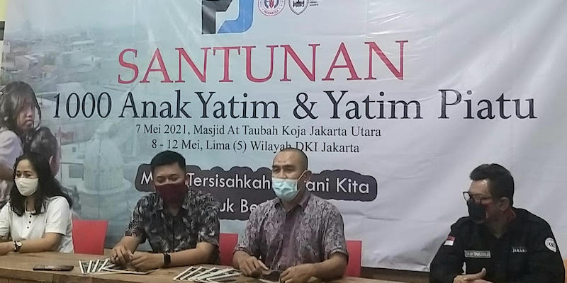Dua Forum Wartawan Di Jakarta Berkolaborasi Santuni Seribu Anak Yatim Piatu