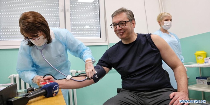 Presiden Vucic Terima Suntikan Dosis Kedua Vaksin Sinopharm: Divaksinasi Itu Tidak Sakit