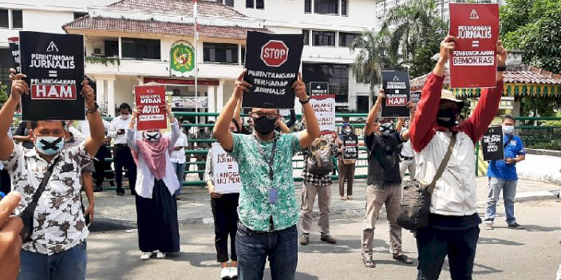 Kembali Unjuk Rasa Di Kantor Bobby Nasution, FJM: Medan Sedang Darurat Kebebasan Pers