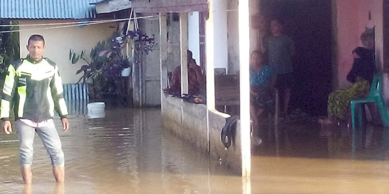 Sungai Krueng Woyla Meluap, Belasan Desa Di Aceh Barat Terendam Banjir