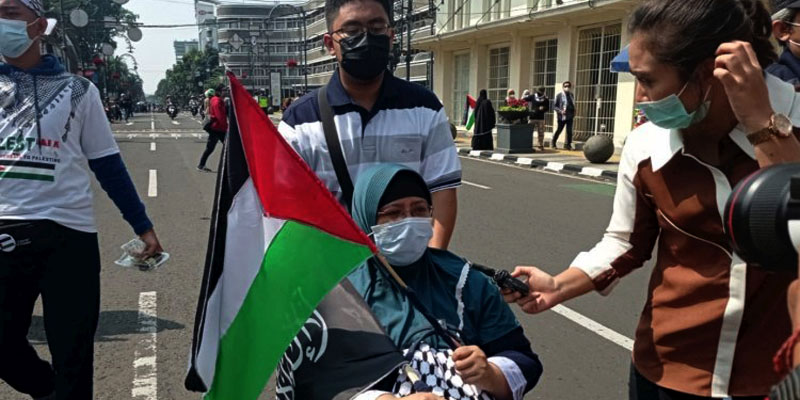 Cerita Disabilitas Ikut Long March Bela Palestina