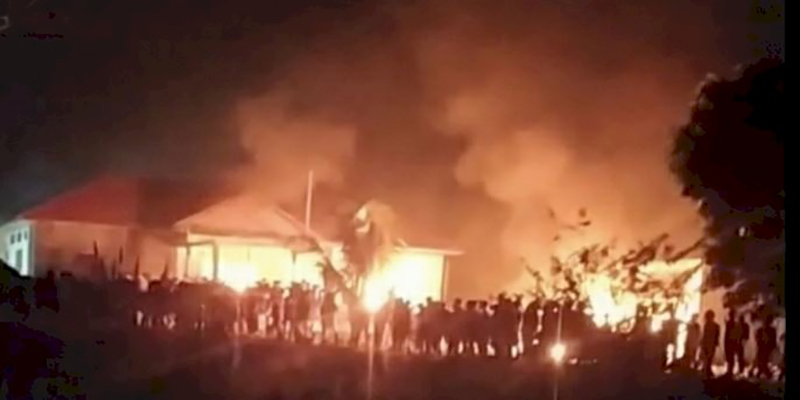 14 Orang Diamankan Polisi Pasca Pembakaran Polsek Candipuro Lampung Selatan