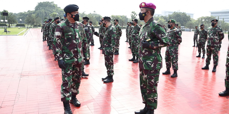 Panglima TNI Terima Laporan Kenaikan Pangkat 56 Pati, Ini Daftarnya