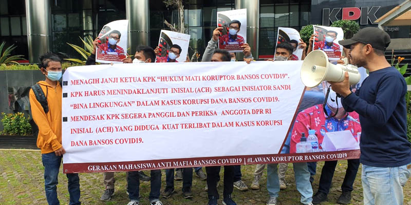 Mahasiswa Terus Dorong KPK Tuntaskan Mafia Bansos Covid-19