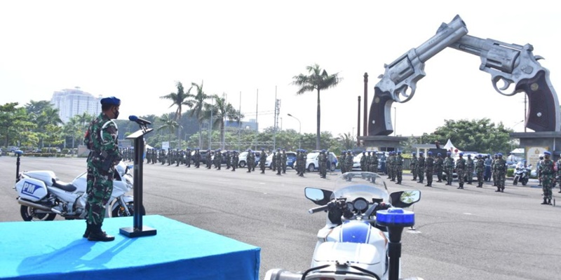 TNI AL Larang Mudik, Puspomal Gelar Apel Khusus Pengamanan Idulfitri